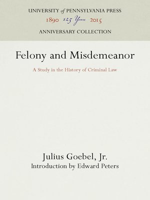 cover image of Felony and Misdemeanor